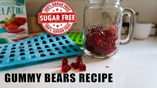 Sugar Free Gummy Bears Recipe (low carb \& keto friendly)