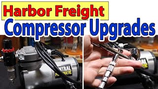 Upgrading the Harbor Freight Airbrush Kit Compressor with an Air Pressure Regulator & Quick Connects