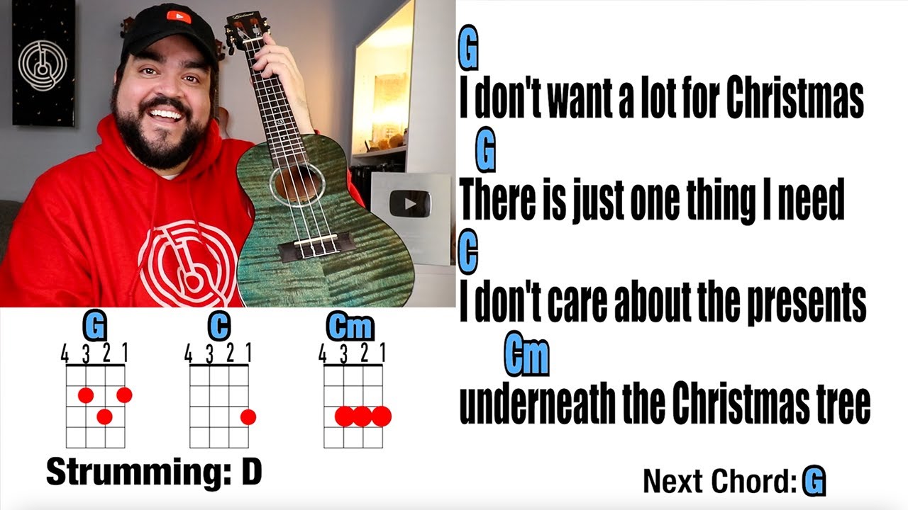 ALL I WANT FOR CHRISTMAS IS YOU - Mariah Carey (Ukulele Play Along with Chords and Lyrics)