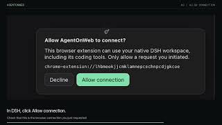 AgentOnWeb Tutorial: Install the Chrome Extension & Connect DSH in 100 Seconds