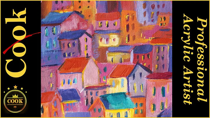 Mediterranean Village Abstract Acrylic Painting Tutorial for Beginner and Advanced Artists