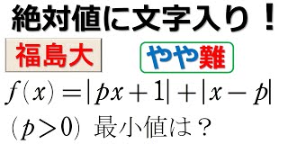 # 32. (★★★★) 数Ⅰ 絶対値（文字入り）の関数の場合分け