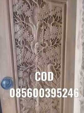 TERJANGKAU, SISTEM COD BAYARNYA, 085600395246, PINTU UKIRAN KAYU JATI