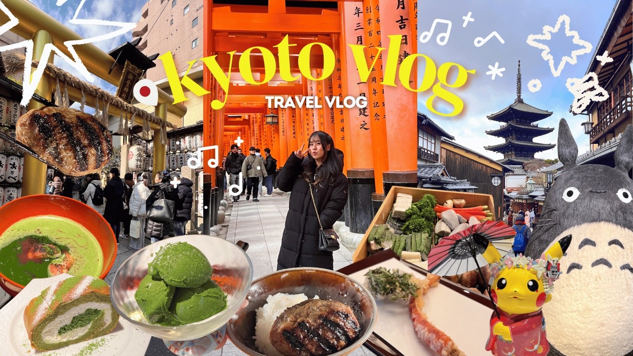 kyoto vlog 🍱🇯🇵 hamburg rice, fushimi inari, mikane shrine, praying for monies...