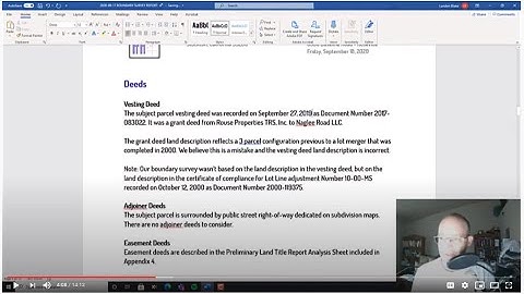 Preparing A Boundary Survey Report - Part 1