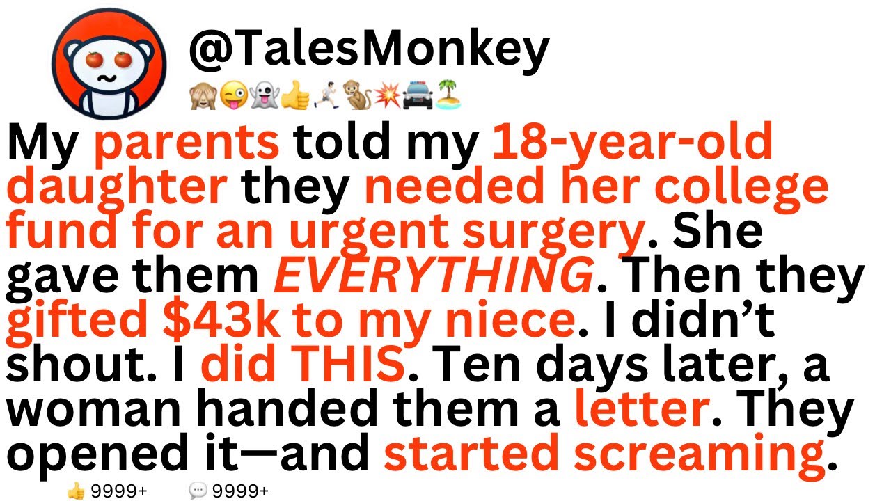 Мои родители обманом заставили мою дочь отдать им деньги на колледж, а затем подарили 43 тысячи д...