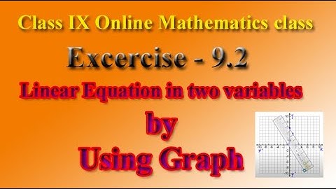 Class IX Mathematics Online Class ||Linear Equation in two variables Ex-9.2 (Question no. 8-15)