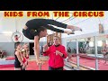 Cool kids  workout the film tells how ordinary children learn to be circus gymnasts and acrobats