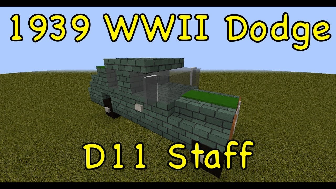 Minecraft: 1939 WWII Dodge D11 Staff [Vehicle Tutorial] - YouTube