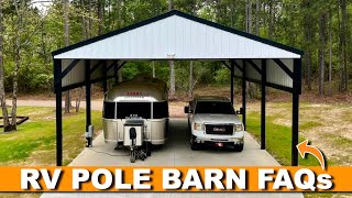 RV Carport FAQs: Everything You Need to Know (Watch Before You Build!) #polebarn #build