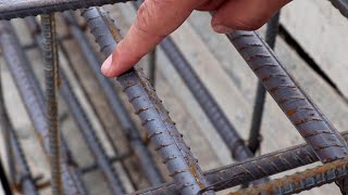 16 mm Diameter 9 Steel Bars in Beam Practical video - My Construction Site Video