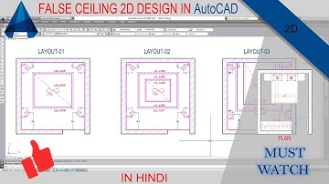 FALSE CEILING 2D DESIGN IN AutoCAD | 2D FALSE CEILING DETAIL IN #AutoCAD IN #HINDI