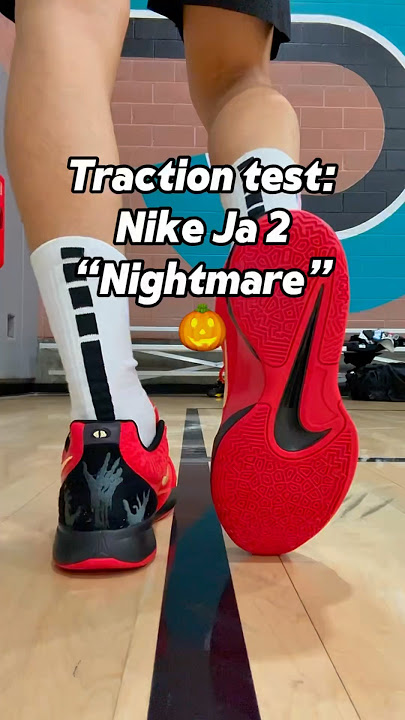 Traction test of the Nike Ja 2 “Nightmare” colorway. #basketball #hoopkicks #indoorhoopshoes
