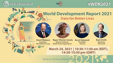 World Development Report 2021: Data for Better Lives