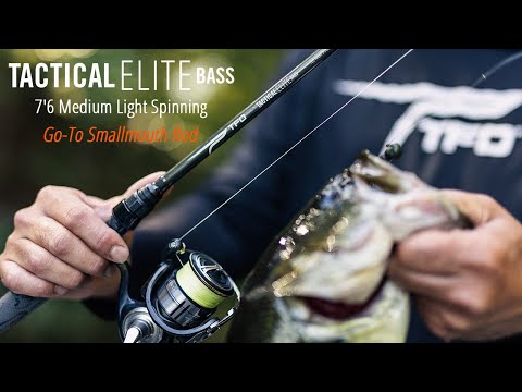 TFO Tactical Elite Bass 7'6 Medium Light Spinning Rod - Go To Smallmouth  Rod 