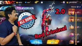 2.0 Red Criminal Bundle Hai😱 | 4450 💎Diamond Only 5 Top Criminal Token | Garena Free Fire Max