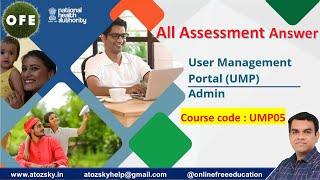 UMP for State Admins Assessment Answer - UMP05
