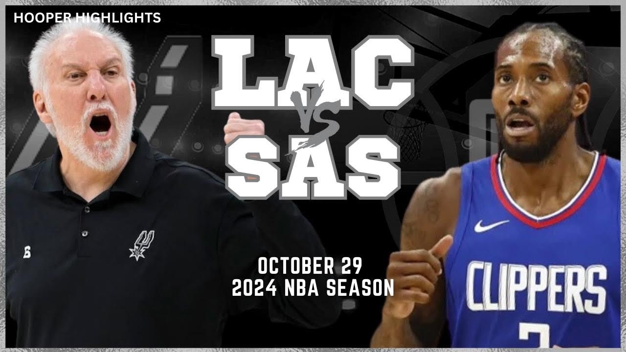 San Antonio Spurs vs LA Clippers Full Game Highlights | Oct 29 | 2024 NBA Season