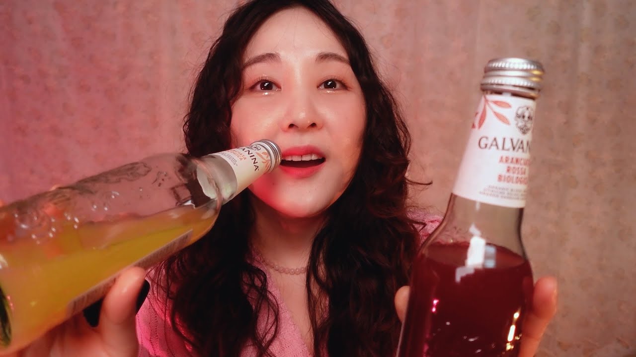 🍊 블러드 오렌지 탄산 입소리 + 시시콜콜 수다 ASMR