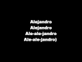 Alejandro - Lady GaGa(With Lyrics)