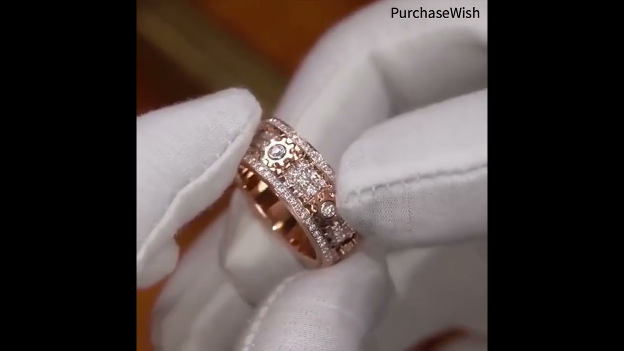 Fidget Gear Rings for Anxiety Stainless Steel Spinner Ring Stress Relief