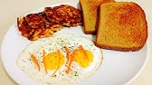 Cooking Sunny Side Up Doughnut Breakfast - YouTube
