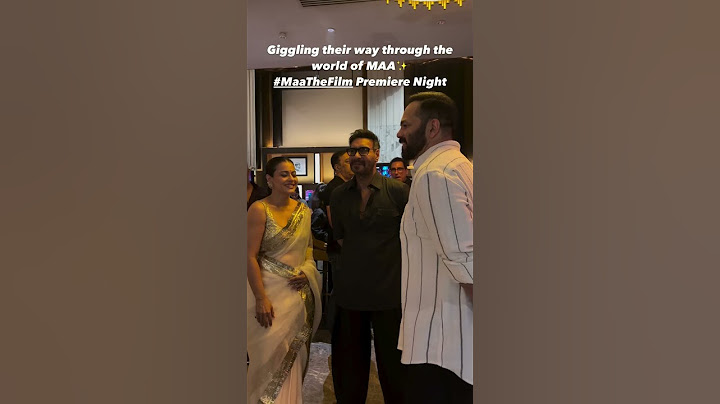 Ajay Devgn and Kajol at Maa movie premiere