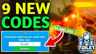 UPD⚠️TOILET TOWER DEFENSE CODES 2024 |ROBLOX TOILET TOWER DEFENSE CODES