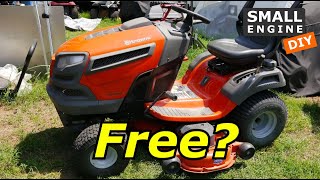 Alright Alright, A Free Husqvarna Lawn Tractor,  What could be wrong with it?