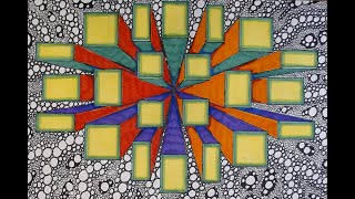 1 Point Perspective Colored Blocks