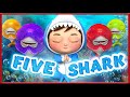 Five Little Sharks Jumping on the sea🐬Song for Children - Karaoke-Banana Coco Cartoon School Theater