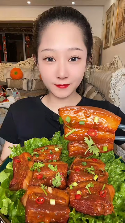3 Kg Braised Pork belly eating challenge #asmr #mukbang #eatingchallenge #eating
