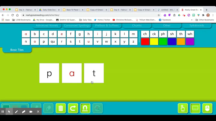 Using Free Letter Tiles on Really Great Reading