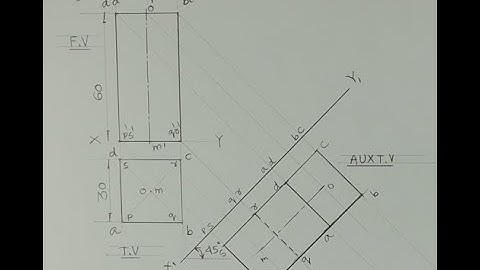 Auxiliary view - 1 - Engineering drawing - Technical drawing