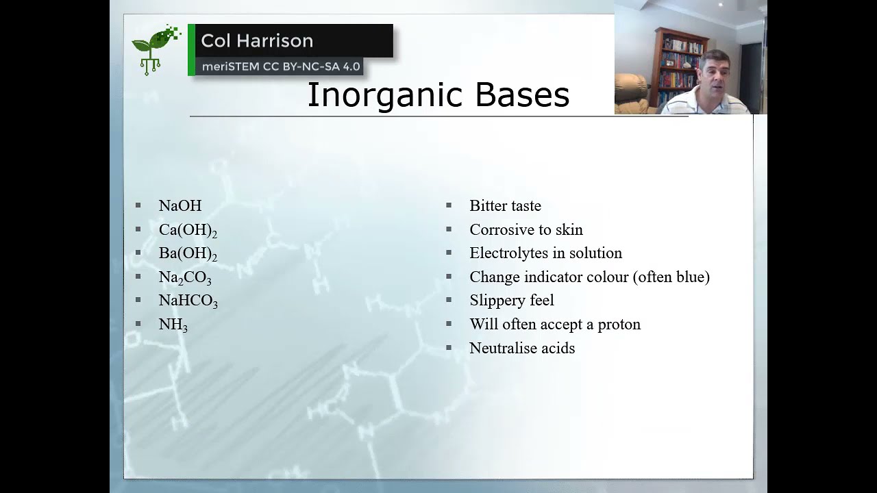 Names and properties of bases | Acids and bases | meriSTEM