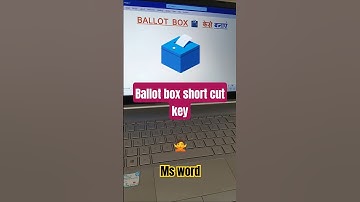Ballot Box 🗳️Ms Word Shortcut Tricks #shorts #virlshort #computer #tranding #tricks