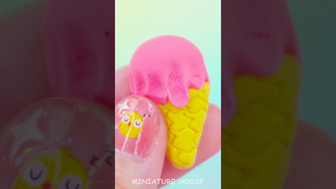 🍦 Ice Cream Cone DIY with Clay! #shorts #clay #icecream