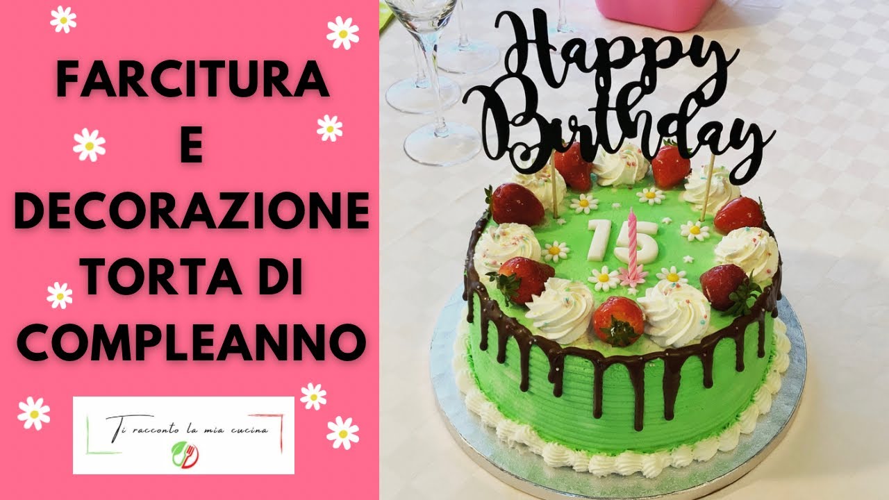 Biglietti Auguri - Compleanno Torta Verde 15,5 x 15,5 cm.