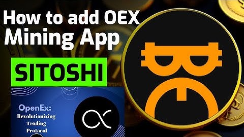 How add OEX coin in Metamask wallet || Sitoshi mining app Openex airdrop new update