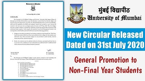 Mumbai University Latest Circular to Principals of Affiliated Colleges | Promotion | Ashish Sir