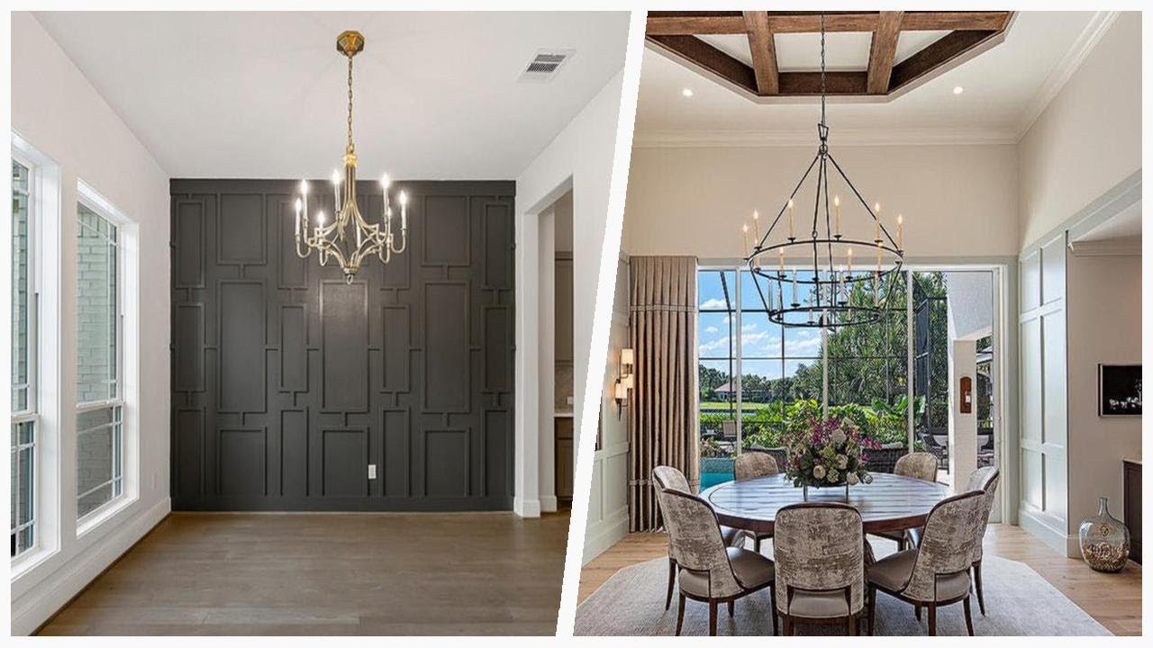 75 Light Wood Floor And Wall Paneling Dining Room Design Ideas You'll