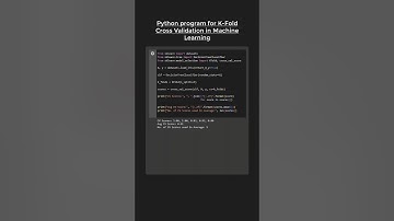 K-Fold Cross Validation for Machine Learning in Python 😎🆒😱 #pythonshot #coding #shorts #code #python