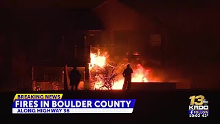 Large fires burning in Boulder County, two cities evacuated