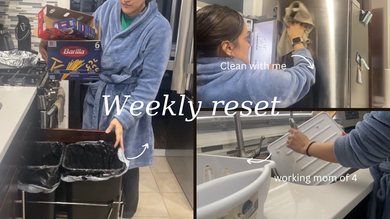NEW CLEANING ROUTINE as a Working Mom of Four. Reset for the week