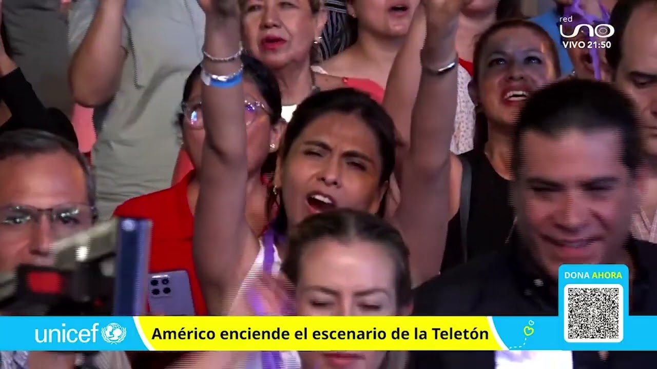 AMÉRICO ENCENDIÓ EL ESCENARIO DE LA TELETÓN DE UNICEF