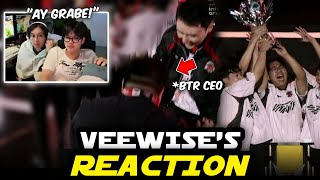 Veewises Reaction To Btrs Ceo Kneeling Before Coach Panda After Winning Thier 1St Championship