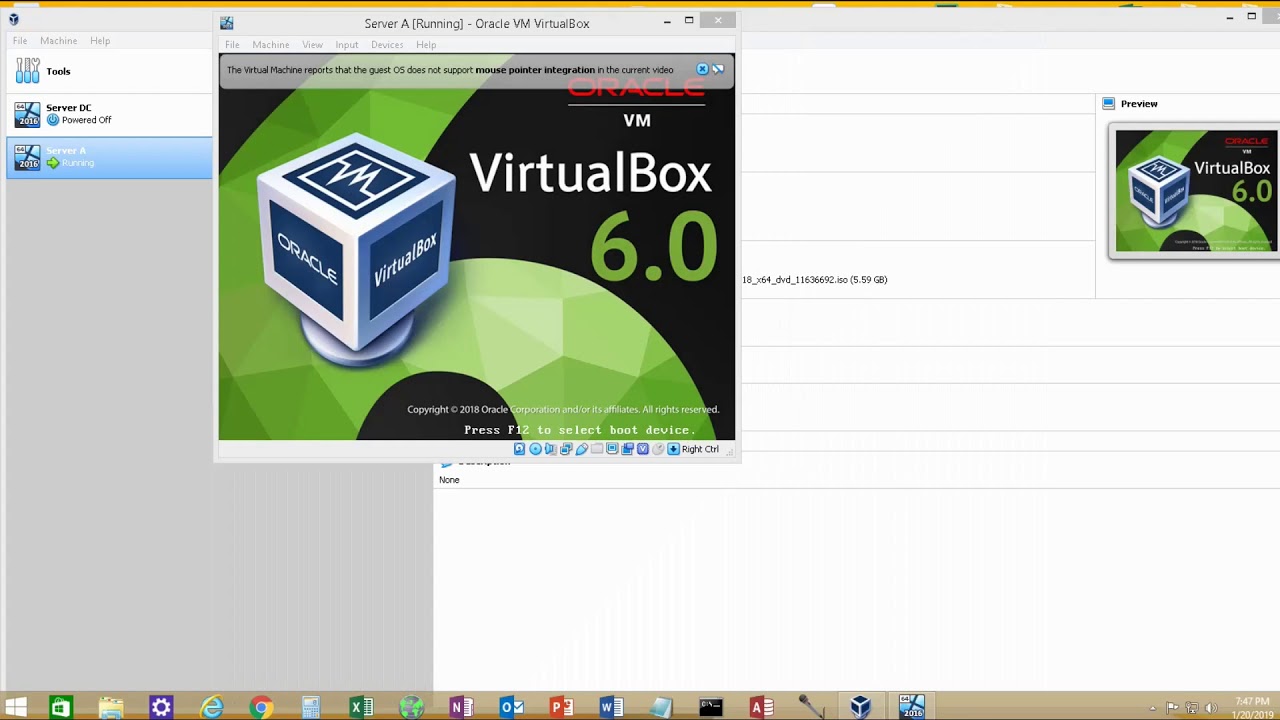 Install Server 2016 Datacenter To A Virtual Machine - YouTube