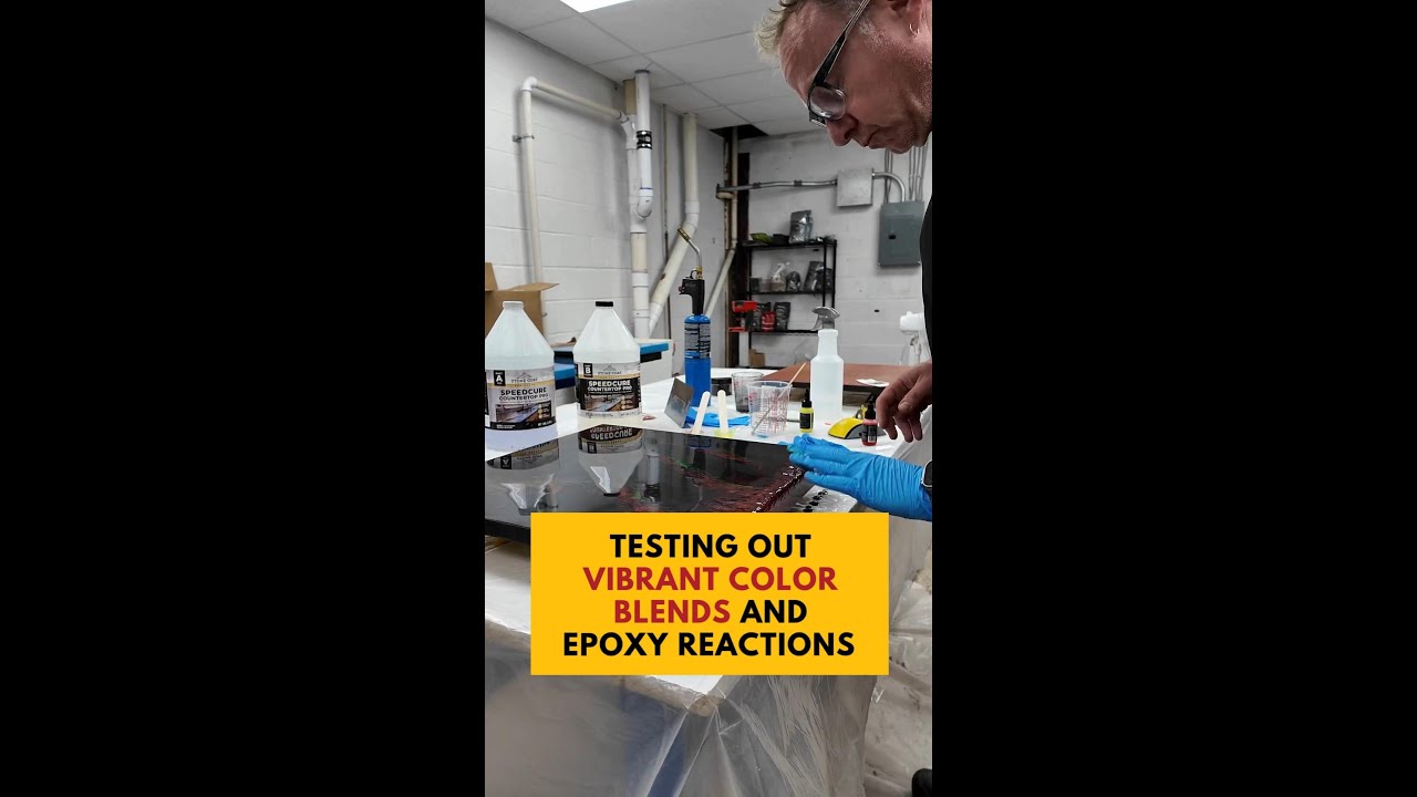 Testing out vibrant color blends and epoxy reactions