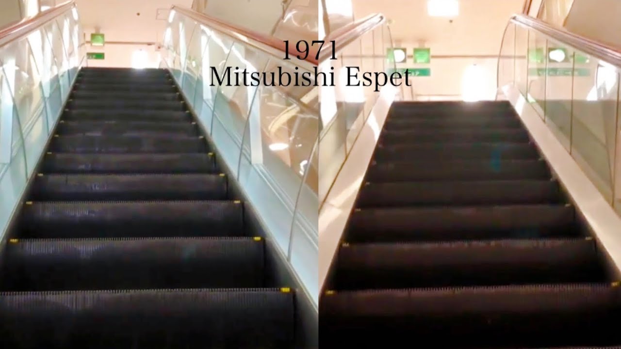 【地下から2階のみ丸ボディ】ほの国百貨店の三菱エスカレーター (閉店により現存せず)