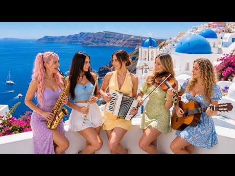 Magical Santorini Sunset 🌅 | Relaxing Spanish Guitar, Flamenco Fusion & Mediterranean Soul